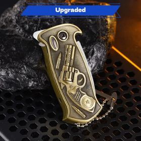 1pc 3-in-1 Lighter, Butane Lighter, Bottle Opener Lighter, Outdoor Emergency Lighter, Tactical Design Engraved Lighter, Portable Lighter for Camp (Color: Revolver style)